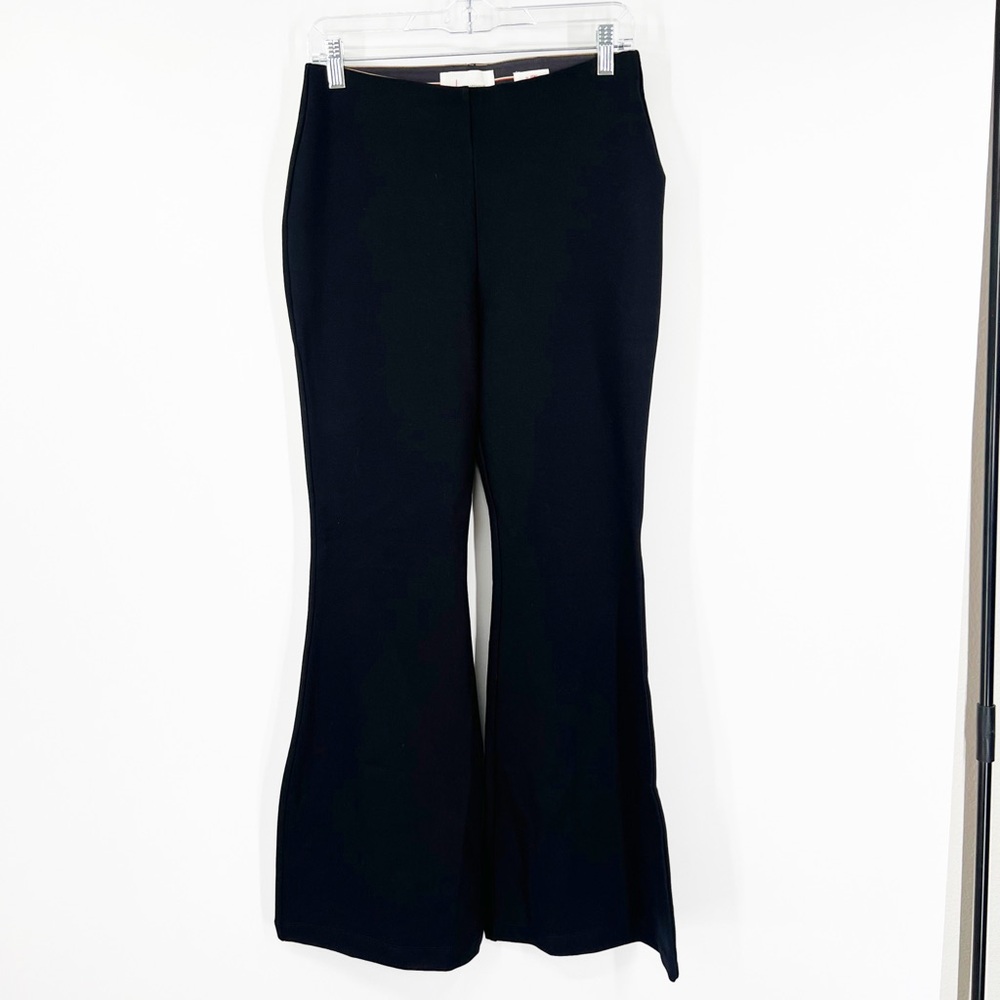 By Anthropologie Joni Ponte Pull-On Flare Pants in Black